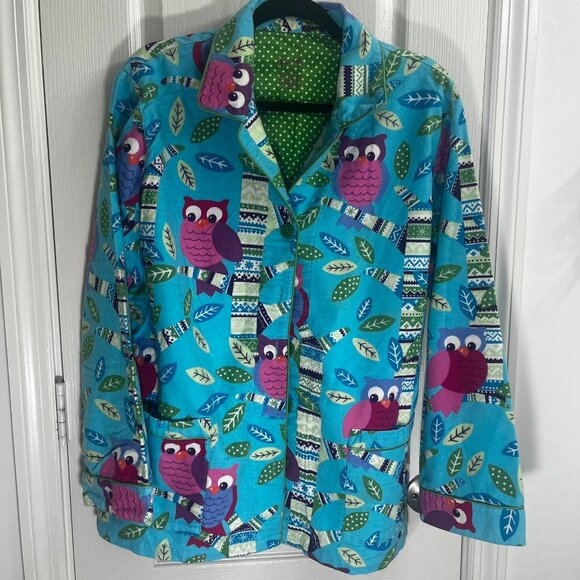Nick And Nora Owl Flannel Pajamas  Sz XXL - Picture 1 of 7